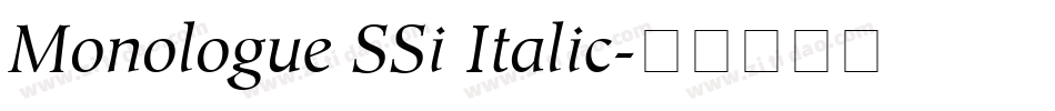 Monologue SSi Italic字体转换